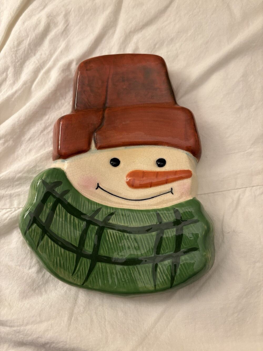 Hallmark Jan Karon Mitford Max Snowman Spoon Rest 7" Long